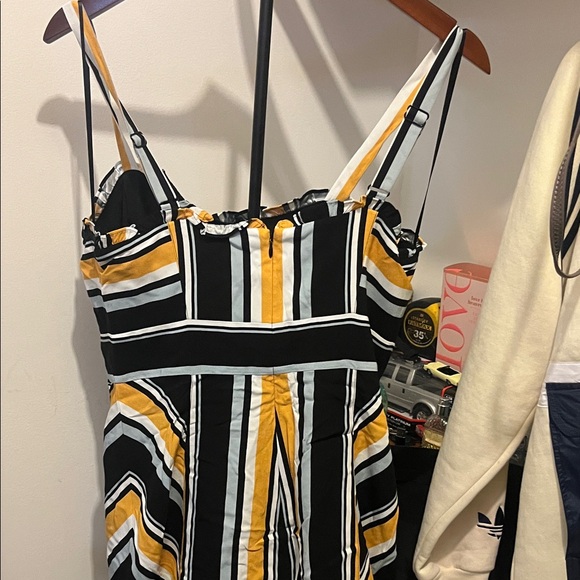 Striped Black and Yellow Dress - Picture 4 of 6